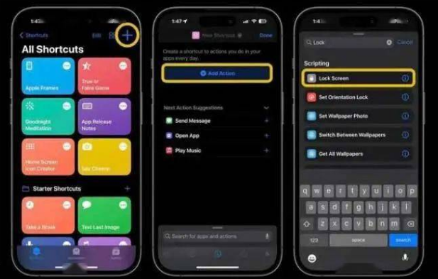 柳河苹果14锁屏维修店分享iPhone14升级iOS16.4后如何创建锁屏快捷方式 
