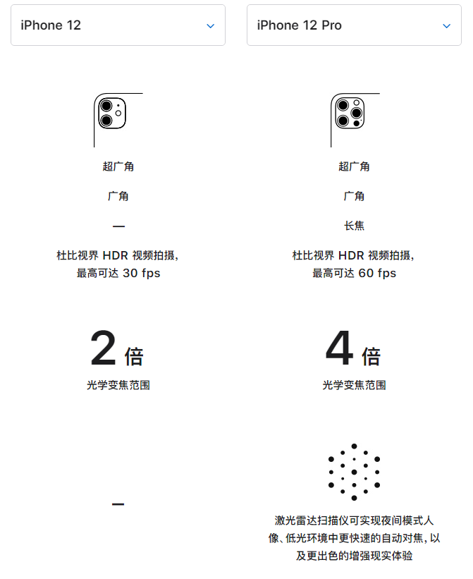 柳河苹果手机维修分享苹果 iPhone 12 与 iPhone 12 Pro 选哪款 